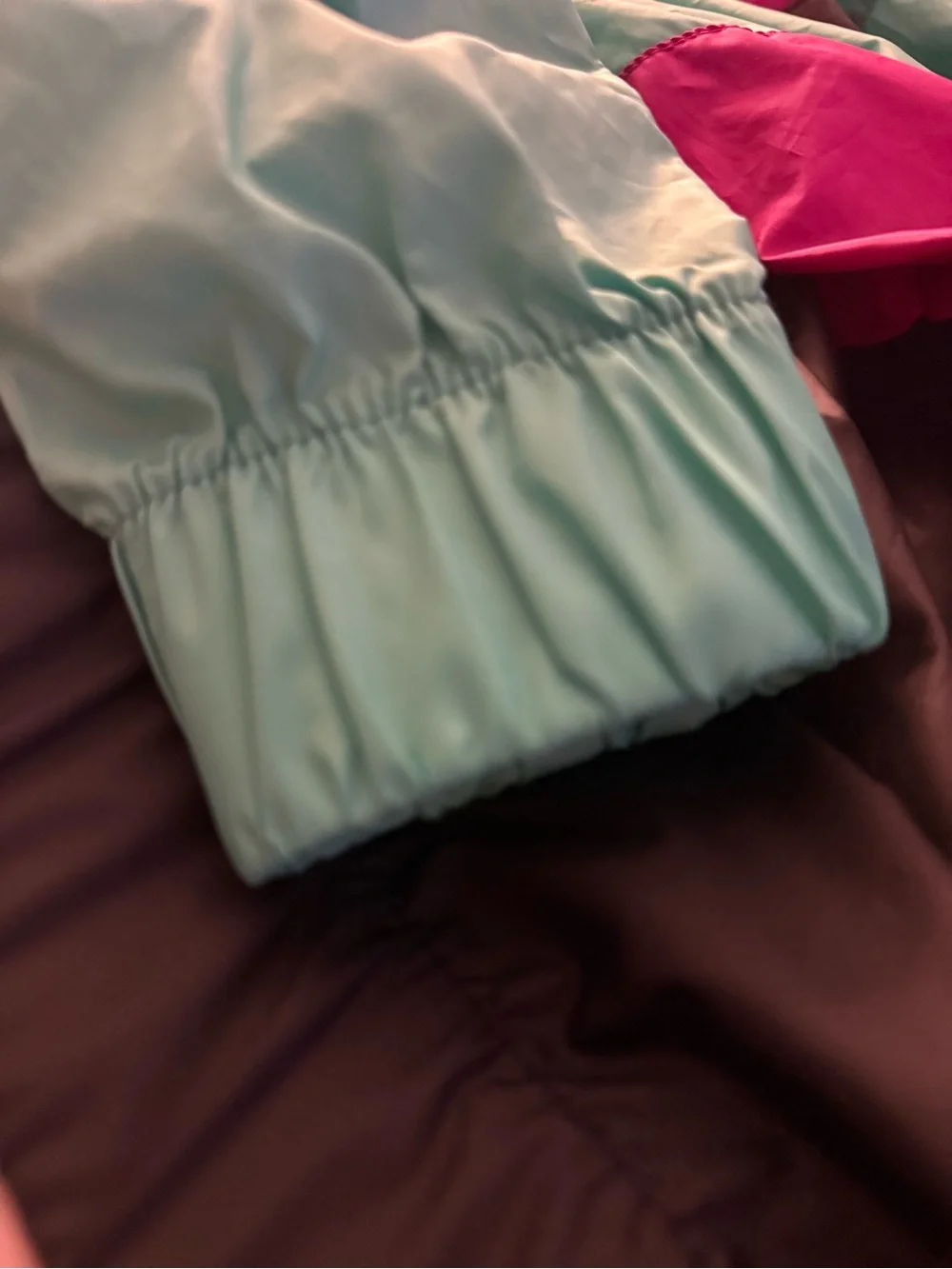 Columbia Green, Magenta & Black Colorblock- Sandy Sail Rain Jacket